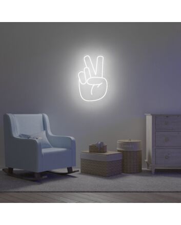 Peace Hand Neon Sign