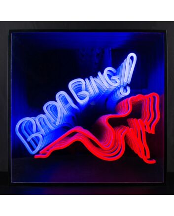 Bada Bing Infinity Mirror Neon Sign