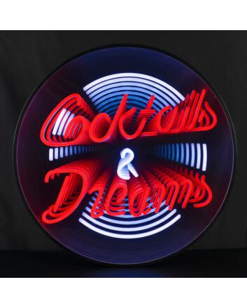 Cocktails Dreams Infinity Mirror Neon Sign