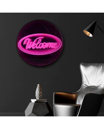 Welcome Infinity Mirror Neon Sign