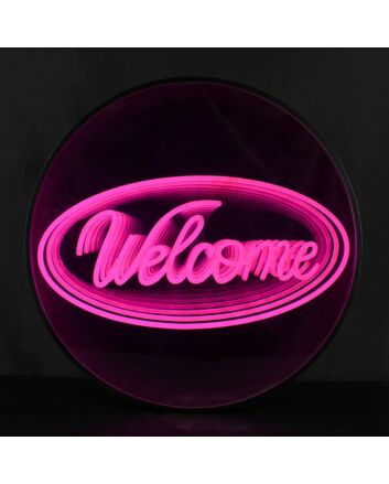 Welcome Infinity Mirror Neon Sign