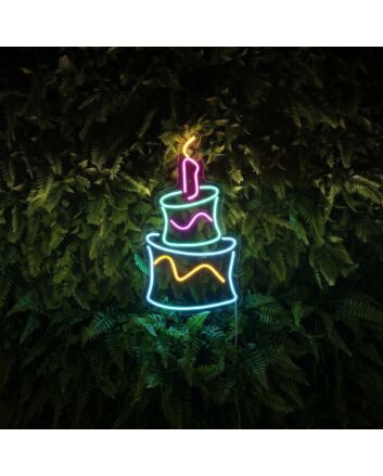 Birthday Cake Neon Sign