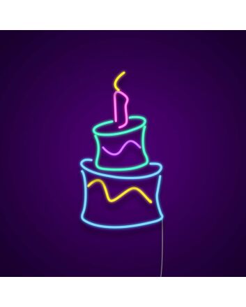 Birthday Cake Neon Sign