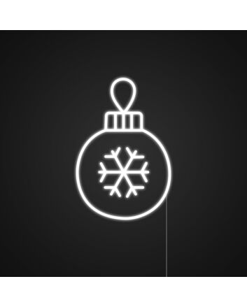 Christmas Ball Snowflake Neon Sign