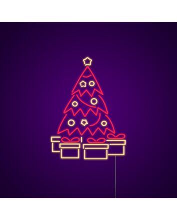 Christmas Tree Presents Neon Sign