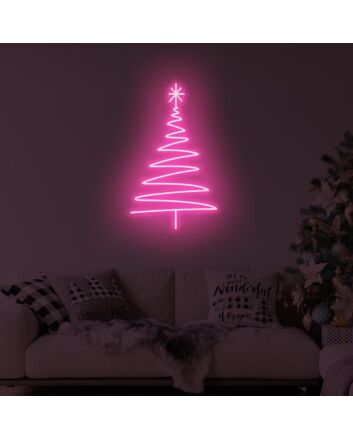 Christmas Long Tree LED Neon Sign