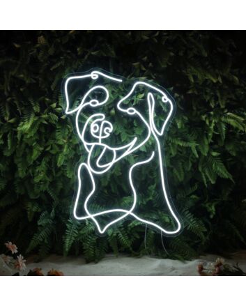 Dog Lineart Neon Sign