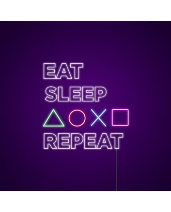 Eat Sleep Repeat Neon Sign