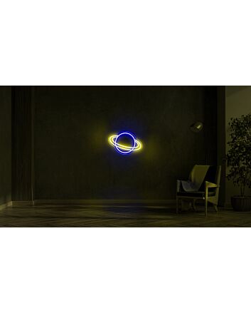 Double ring planet LED neon sign