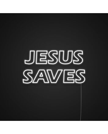 Jesus Saves Neon Sign