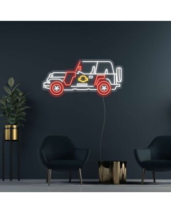 Jurassic Park Car Neon Sign