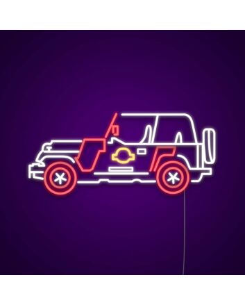 Jurassic Park Car Neon Sign