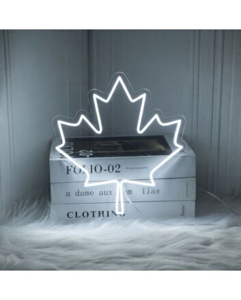 Maple Leaf Canada Day Neon Sign