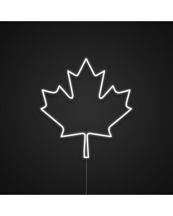 Maple Leaf Canada Day Neon Sign