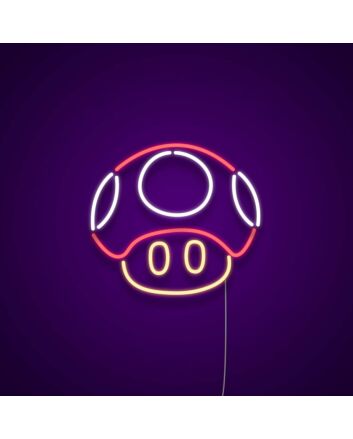 Mario Mushroom Neon Sign
