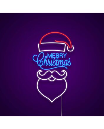 Merry Christmas Santa Neon Sign