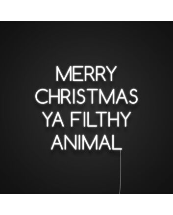 Merry Christmas Ya Filthy Animal Light Sign
