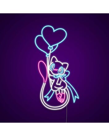 Mew Heart Balloons Neon Sign