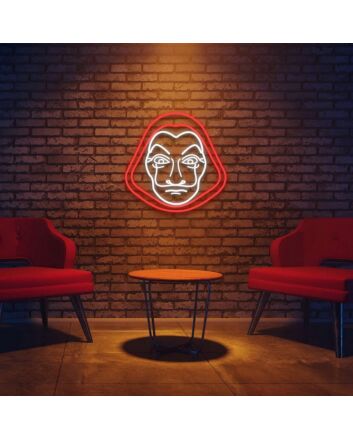 Money Heist Mask Neon Sign