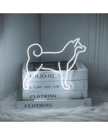 Shiba Inu Silhouette Neon Sign
