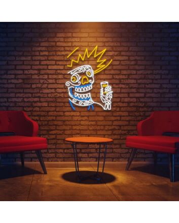 Skull Halloween Custom Neon Sign