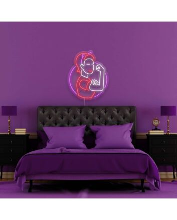 Strong Woman Mothers Day Neon Sign