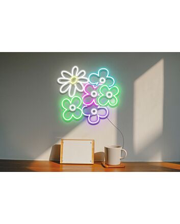 Daisy and Flowers Neon Sign