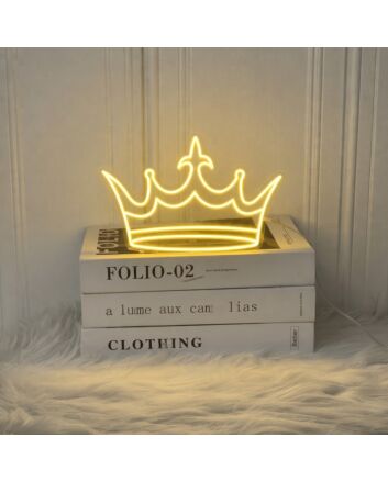 Golden Crown Neon Sign