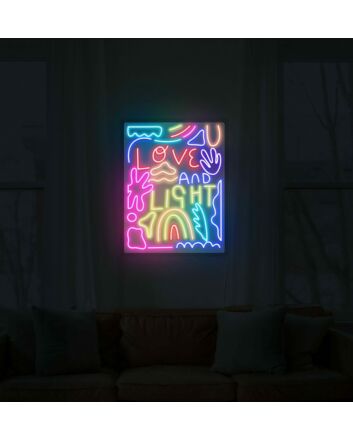 Love and Light Neon Sign