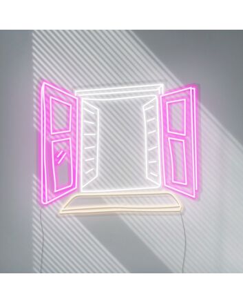 Pink Window View Neon Sign