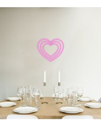 Triple Hearts Neon Sign