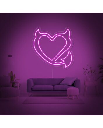 Devil Heart Neon Sign