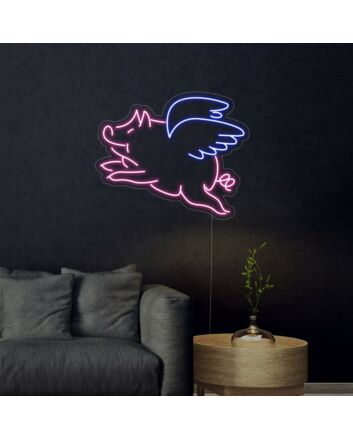 Flying Pig Neon Sign