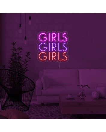 Girls Girls Girls Neon Sign