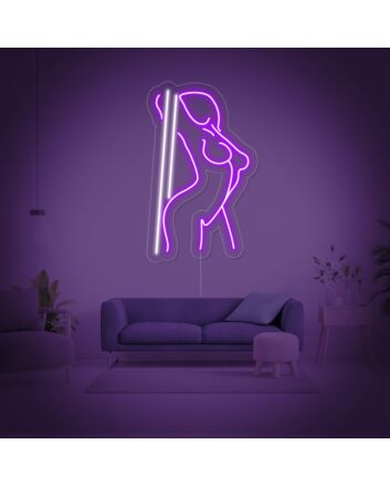 Pole Dance Girl Neon Sign