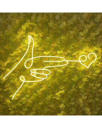 Shoot Love Heart Neon Sign