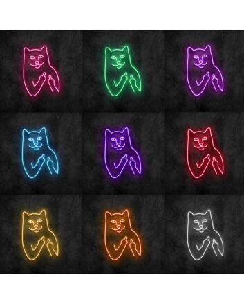 Cat Birdie Neon Sign