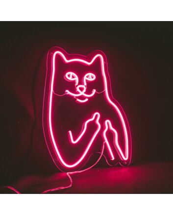 Cat Birdie Neon Sign