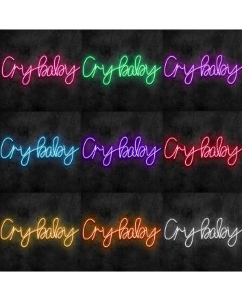 Cry Baby Neon Sign