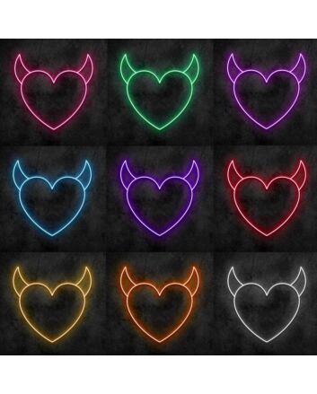 Evil Heart Neon Sign
