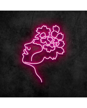 Flower Face Neon Sign