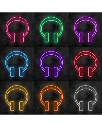 Headphones Neon Sign