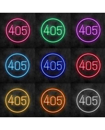 Number 405 Neon Sign