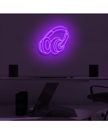 &quot;HEADPHONES&quot; LED Neon Sign