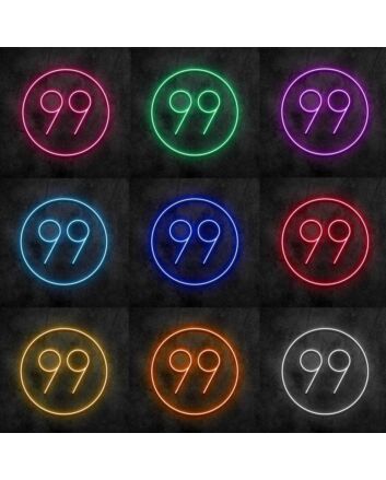 Number 99 Neon Sign