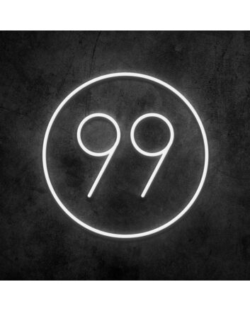 Number 99 Neon Sign