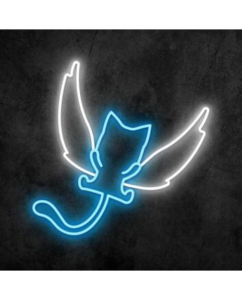 Winged Cat Companion Neon Sign