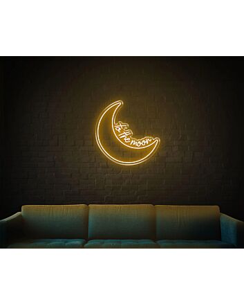 To The Moon LED neon sign
