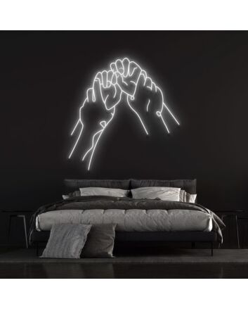 Hold Hands Neon Sign