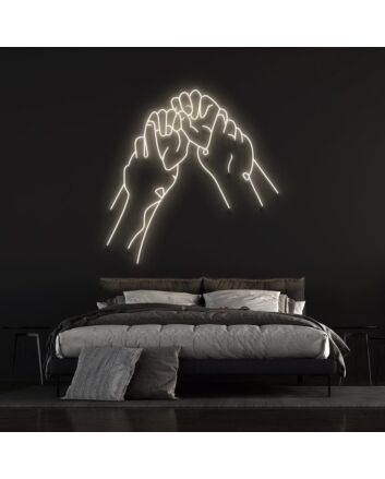 Hold Hands Neon Sign